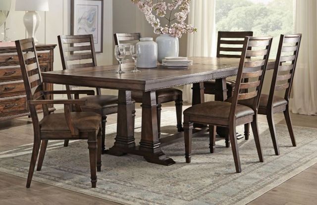 Coaster® Delphine 7-Piece Vintage Dark Pine Dining Set-0