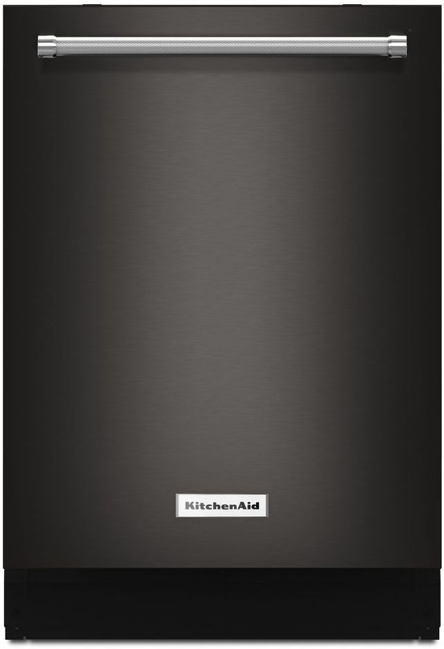 KitchenAid® 24" Black Stainless Steel with PrintShield™ Finish Built In Dishwasher