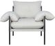 Armen Living Bloom Black/Soft Oat Chair-3