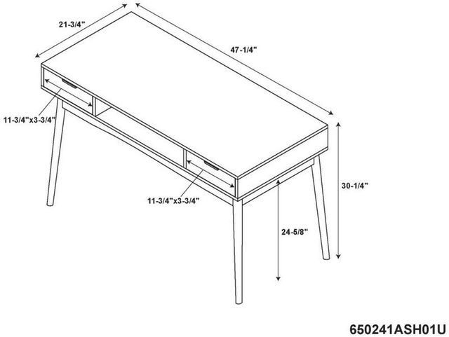 Linon Perry Ash Writing Desk-2
