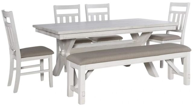Powell® Turino 6-Piece Beige/Smokey White Dining Set-0