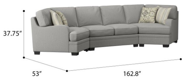Emerald Home Analiese 3-Piece Light Gray Cuddler Sectional-2