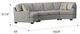 Emerald Home Analiese 3-Piece Light Gray Cuddler Sectional-2
