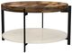 Coaster® Adhvik Natural Coffee Table with Black Base-0