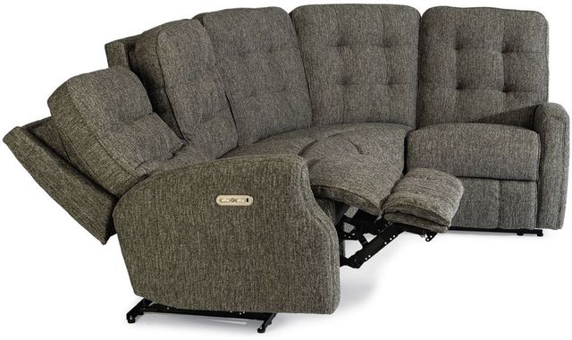 Flexsteel® Devon Gray Power Reclining Sectional-1