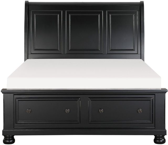 Homelegance® Laurelin Black California King Storage Sleigh Platform Bed-2