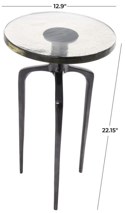 Deco Marche Black/Clear Accent Table-3