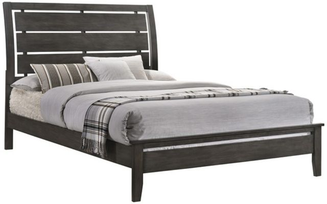 American Wholesale Furniture Grant Sherwin Williams Graphite Queen Panel Bed-0