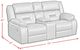 Elements International Engage Corral Gray Manual Reclining Loveseat with Console-2