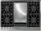 Viking® 5 Series 36" Eucalyptus Pro Style Dual Fuel (LP) Range with Brushed Brass Trim-4