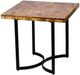 A & B Home Distressed Side Table with Matte Black Base-0