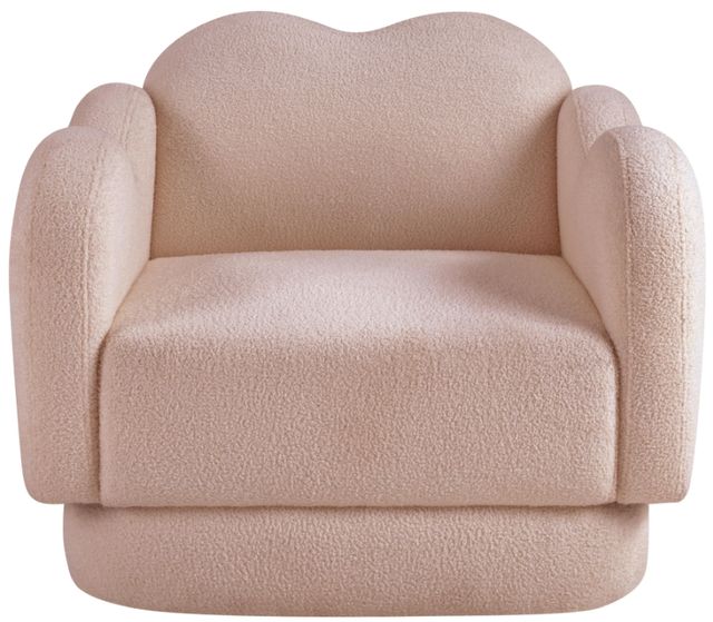 Meridian Furniture Bloom Pink Teddy Fabric Accent Chair-1