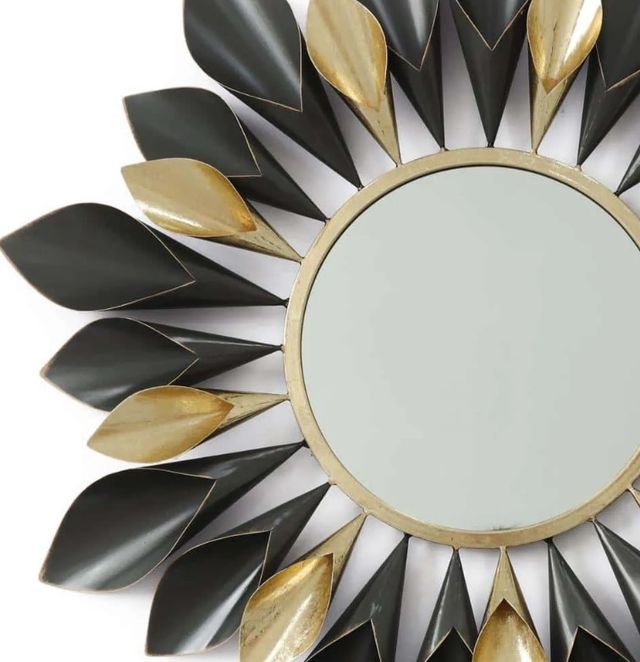 Classy Art Black/Chrome/Gold Wall Mirror-1