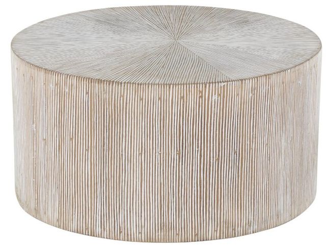 Deco Marche Brown Starburst Drum Coffee Table-2