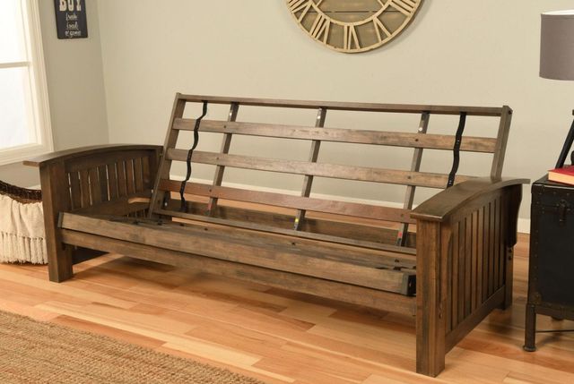 Kodiak Furniture Washington Canadian/Rustic Walnut Full Futon with Mattress-2