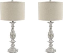 Signature Design by Ashley® Bernadate 2-Piece Whitewash Poly Table Lamp Set