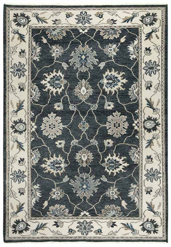 Rizzy Home Ashton Charcoal/Ivory 8'x10' Rectangular Rug-0
