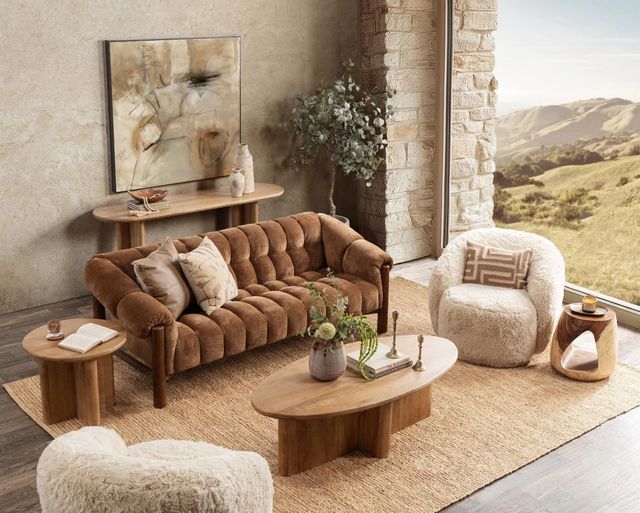Classic Home Montengo Natural Maple Oval Coffee Table-1