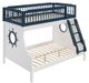 ACME Furniture Farah Navy Blue/White Twin/Full Bunk Bed-0