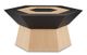 Currey & Company Arrow Caviar Black Cocktail Table with Brown Base -0