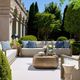 Uttermost® Remsen Dove/Weathered Gray Wooden 4-Seater Outdoor Sofa-1