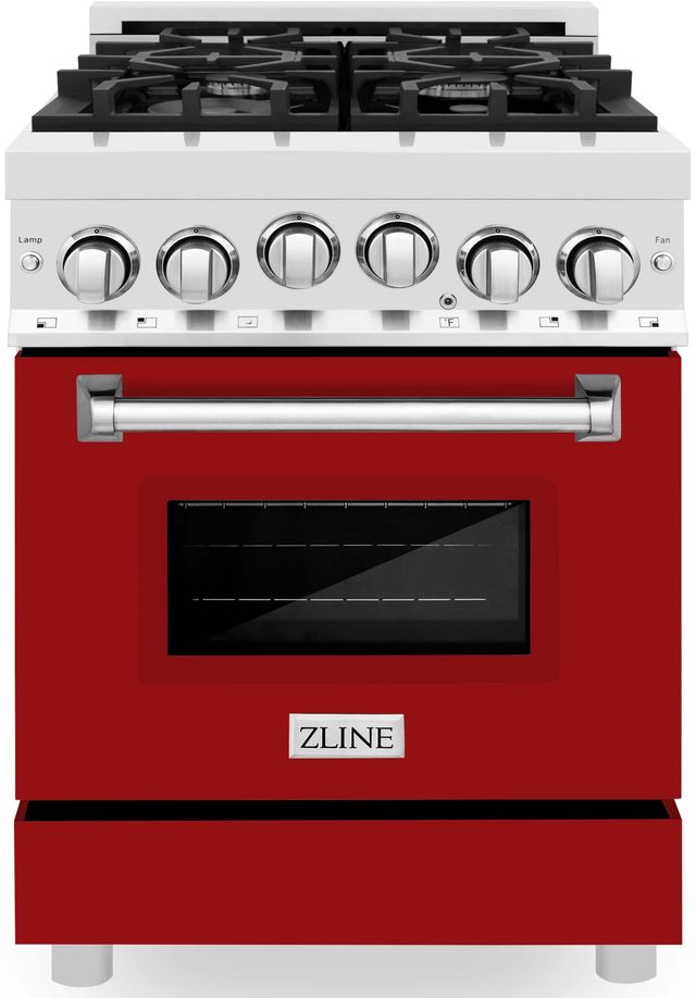 ZLINE 24" Red Matte Pro Style Natural Gas Range Fresno, CA