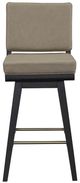 Bernards Elure Black/Latte Swivel Bar Stool-1