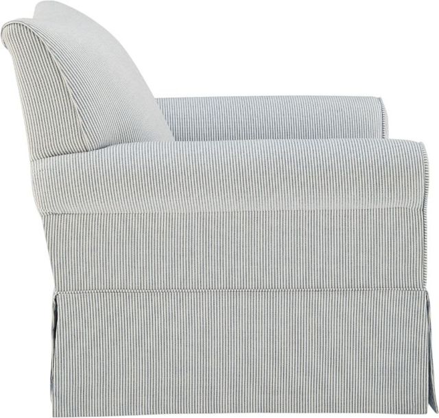 Signature Design by Ashley® Searcy Navy/White Swivel Glider Accent Chair-3