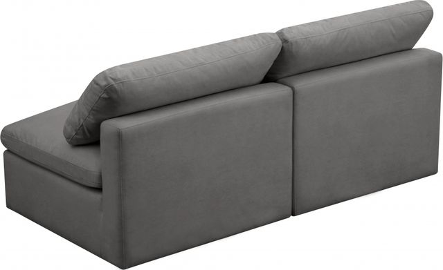Meridian Furniture Plush Grey Velvet Standard Cloud Modular Sofa-1