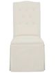 Fairfield® Customizable Entree Dining Camel Tall Back Skirted Dining Chair with Tobacco Legs and Buttons-1