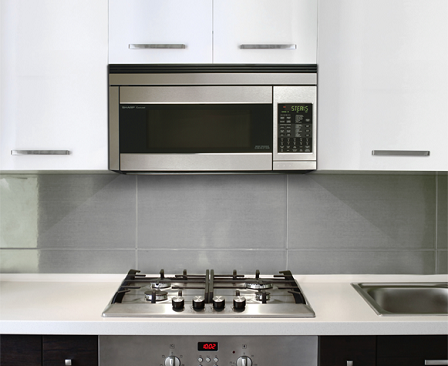Sharp 24" 1.4 Cu. Ft. Stainless Steel Over the Range Microwave-1