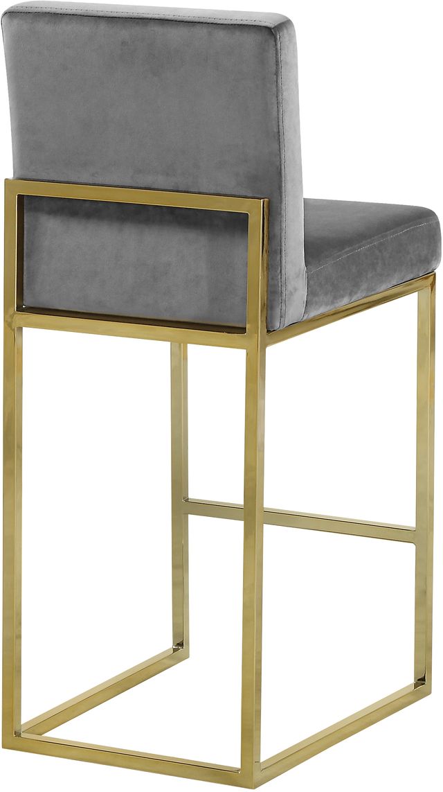 Meridian Furniture Giselle Gray Velvet Counter Stool-1
