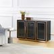 Stylecraft Ebony and Gold Sideboard-5