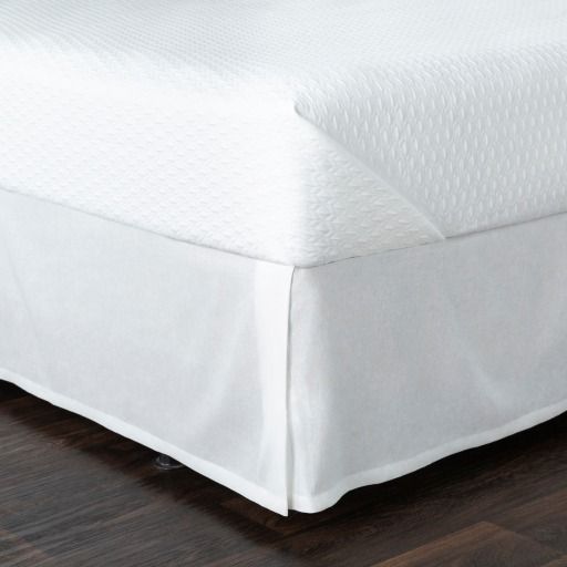 Surya Peyton White Queen Bed Skirt-0