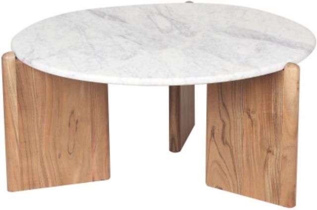 Porter International Designs Hepburn Brown/White Coffee Table-1