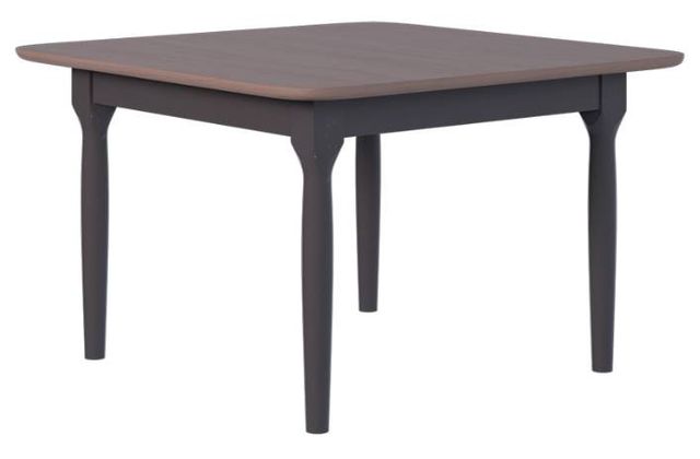 Country View Woodworking Customizable Lewiston Sap Cherry Top 48" Dining Table with 4-Leaves and Brown Maple Base-0