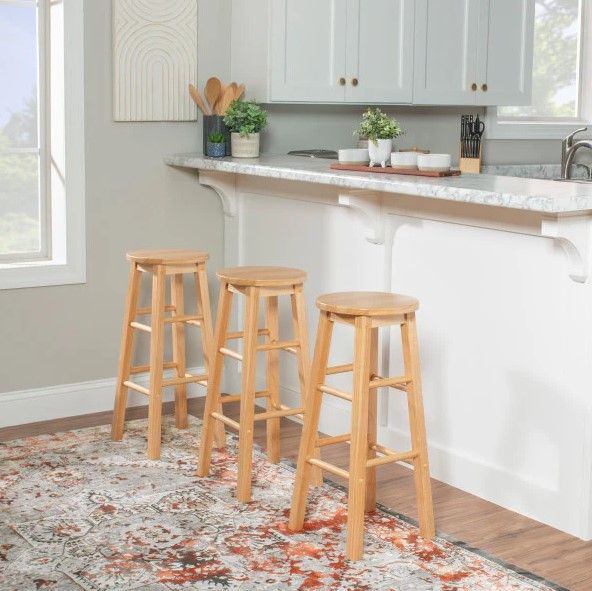 Linon Abby Natural Bar Stool-1