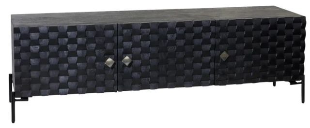 StyleCraft Satin Black TV Console-0