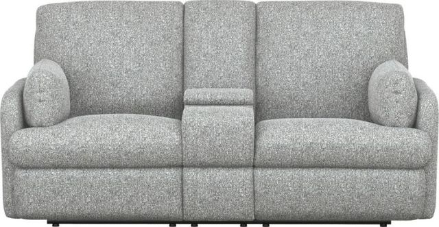 Emerald Home Albus Speckled Gray Power Reclining Loveseat with Console-4