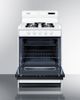 Summit® 24" White Freestanding Gas Range-1