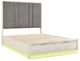 Homelegance® Noctis Beige/Gray Eastern King Platform Bed with Footboard Storage-3