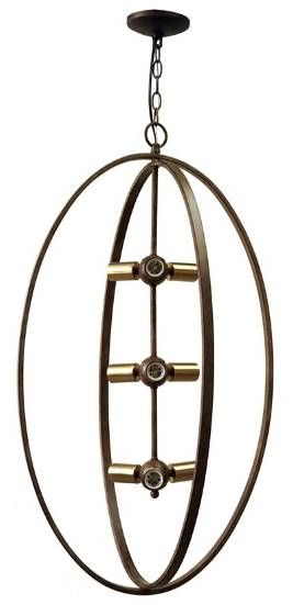 YHD Taos Western Bronze 9-Light Chandelier-1