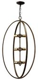YHD Taos Western Bronze 9-Light Chandelier-1
