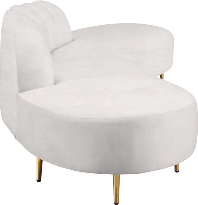 Meridian Furniture Divine 2-Piece Cream Upholstered Curved Sectional Chaise-2