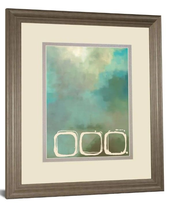 Classy Art Retro In Aqua And Khaki Il By Laurie Maitland Wall Art-0