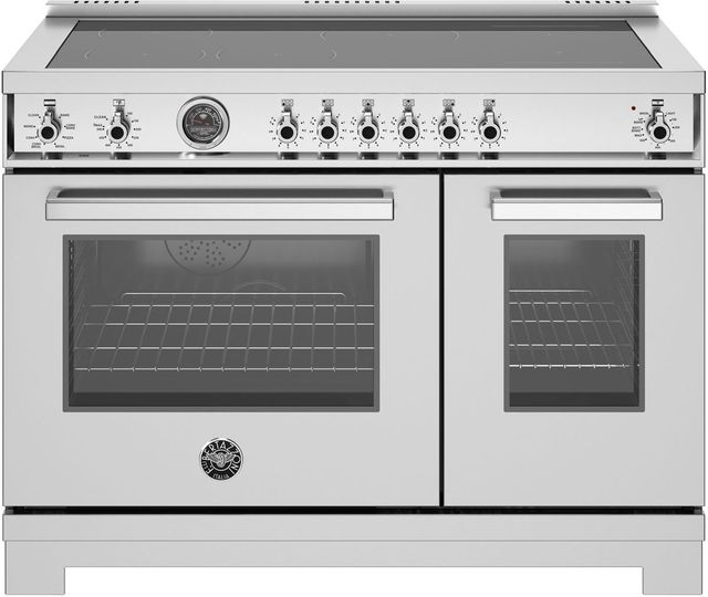 Bertazzoni Professional Series 48" Fingerprint Resistant Stainless Steel Pro Style Induction Range-0
