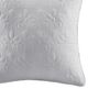 Olliix by Madison Park Quebec 2 Grey 20"x20" Quilted Square Pillow Pair-1