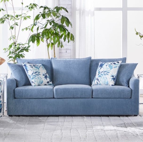 New Classic® Home Furnishings Sylvie Slate Blue Sofa-1
