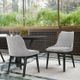 Armen Living Azalea 2-Piece Gray Dining Chairs-2