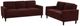 Coaster® Ruth 2-Piece Rust Red Upholstered Sofa Set-0